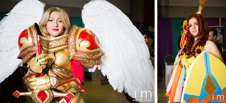 League of Legends Cosplayers: Kayle and Pool Party Leona